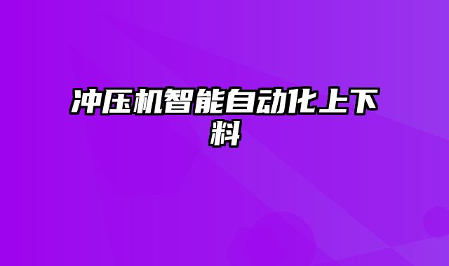 沖壓機(jī)智能自動(dòng)化上下料