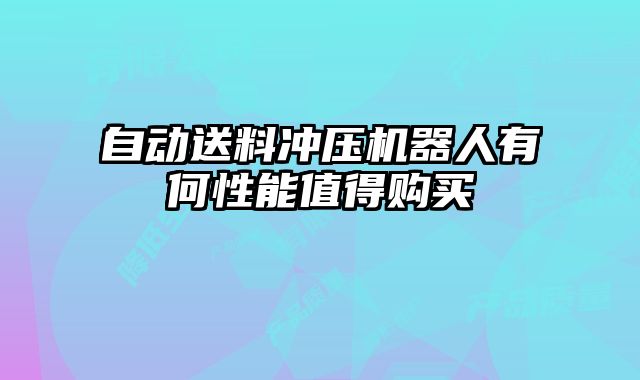 自動送料沖壓機器人有何性能值得購買
